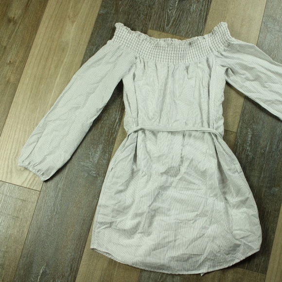 Express Dresses & Skirts - Women's Striped Smocked Off The Shoulder Tunic